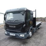 IVECO 75 E16 FLATBED FRONT VIEW