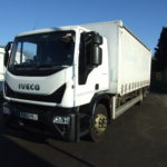 IVECO 180 E25 SLEEPER CAB CURTAINSIDE SIDE VIEW